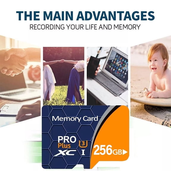 256GB Micro SD Card SDXC SDHC Class 10 for Cameras Drone,UHS-I, C10, U3, V30, 4K, Large Capacity Full HD Memory Card Suitable For Smartphones, Cameras, Computers, Gaming And Other Android Devices