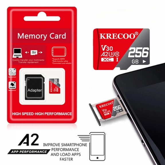 256GB Micro SD Card U3 Memory Cards A2 Class10 SDXC TF Cards Lot with SD Adapter