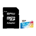 thumbnail image 1 of 256GB Silicon Power Elite microSDXC CL10 UHS-1 85MB/sec Colorful Memory Card With Adapter, 1 of 3