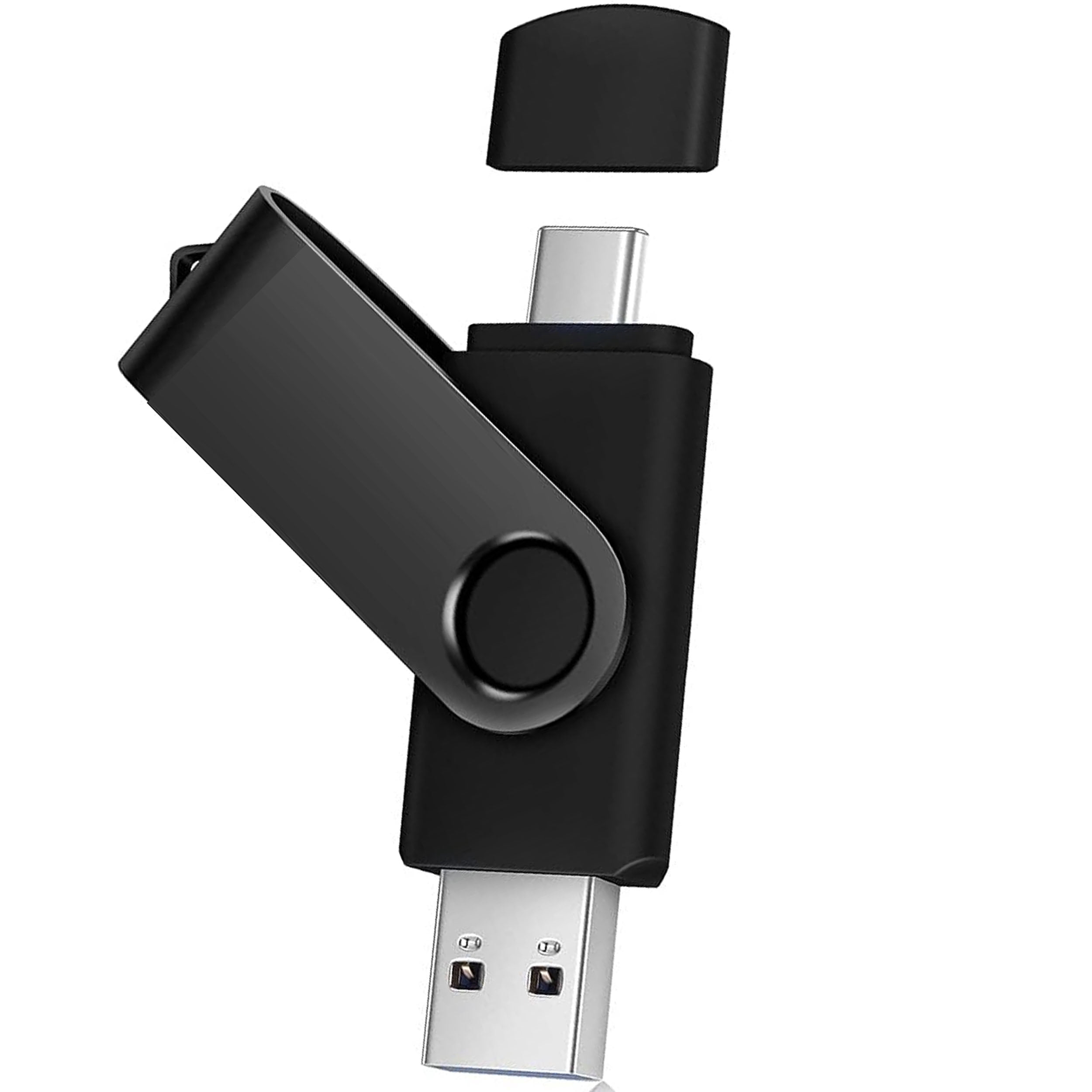 256GB Type C 3.0 USB Flash Drive-2 in 1 Thumb Drive with USB A and Type C Port-Compatible with Mac Pro/Laptops/PC  ransfer Data( 1PCS  Black)