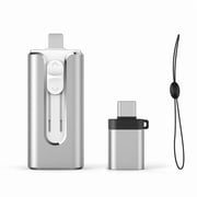 256GB USB 3.0 Flash Drive TOPESEL 3-In-1 Metal USB External Storage Thumb Drive OTG Android Phone and Computer
