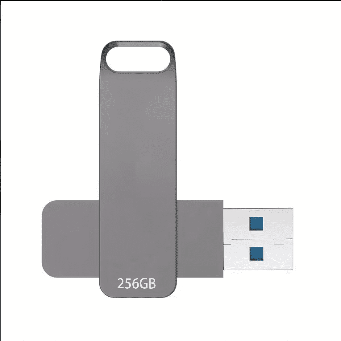256GB USB Flash Drive Rotatable Thumb Drive External Data Storage ...