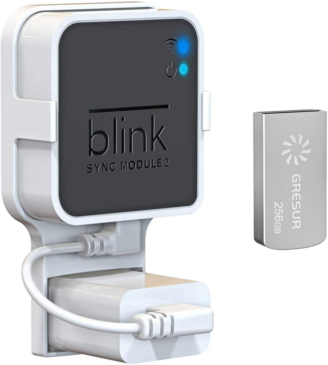 Gresur UP256GB 256GB Blink USB Flash Drive for Local Video Storage with The Blink  Sync Module 2 Mount (Blink Add-On Sync Module 2 is NOT Includ
