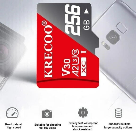 256GB Universal Micro SD TF Flash Memory Card Class10 U3 for Dash Cams Android