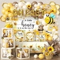 thumbnail image 1 of 257 Pcs Bee Baby Shower Decorations Complete Party Set, Honey Bee Theme Party Pack, Yellow Party Set, Serves 25 Guests, 1 of 8