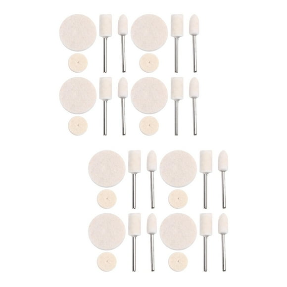 258 Pcs Rotary Tool Metal Polishing Silver Wheel for Bench Felt Buffing Wool Pad