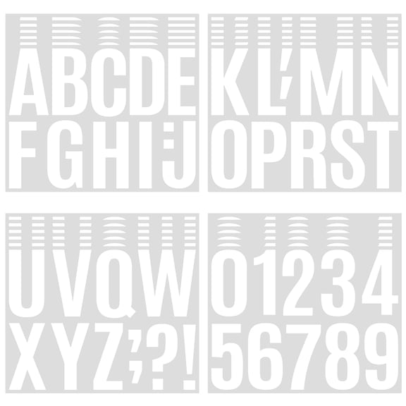 258 Pcs Waterproof 4" Self-Adhesive Vinyl Alphabet & Number Stickers for Mailboxes, Signs, Windows, Doors, Vehicles, Home, Business, and Lockers - White
