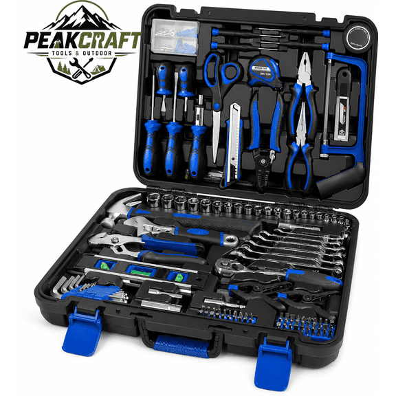 259-Piece Home Tool Kit with Storage Case, Complete Household Hand Tool Set, Mechanics Repair Tool Box for Home Maintenance, DIY Projects, Furniture Assembly & Auto Repair