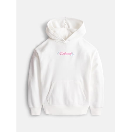 Weekend Academy Girls Graphic Fleece Hoodie, Sizes 4-18