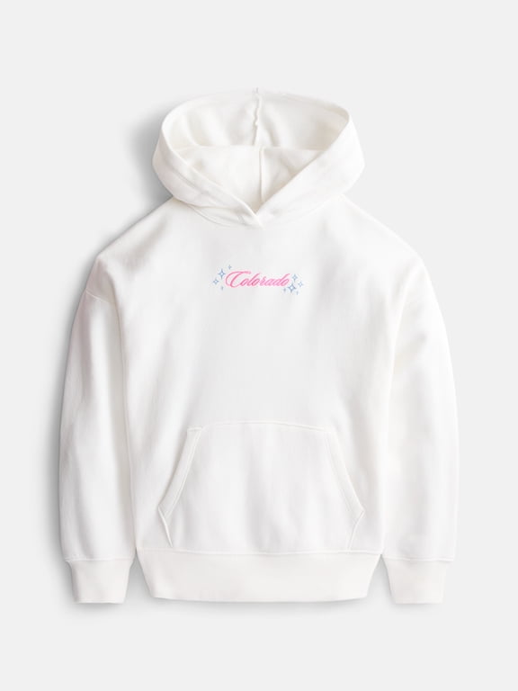 Girls Graphic Fleece Hoodie, Sizes 4-18