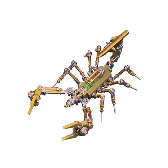 259PCS Cyber Stinger Scorpion 3D Metal Model Kit, Steampunk Mechanical Insect Assembly, Sci-Fi Display Collectible