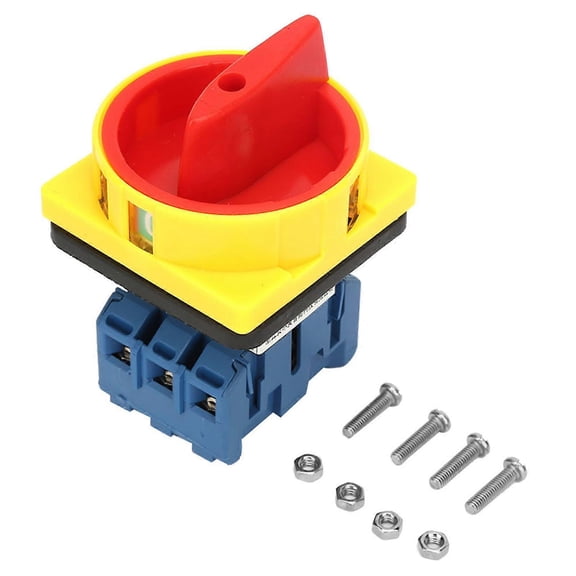 25A/32A Load Circuit Breaker Switch 3-Pole 2-Position Rotary Cam On off Power Switch(25A)