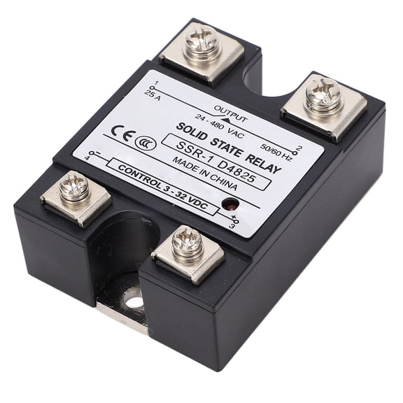 25A DC to AC Solid State Relay, 24,480VAC SSR Module, Flame Retardant, Industrial Automation Control