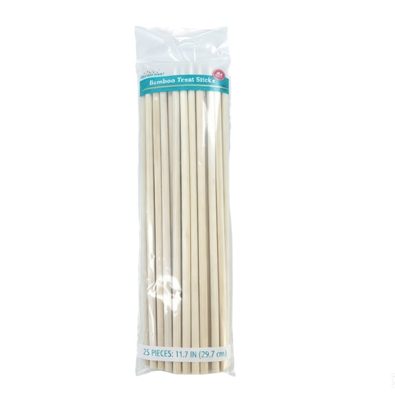 11.7" Bamboo Treat Sticks, 25 Count, by Way To Celebrate