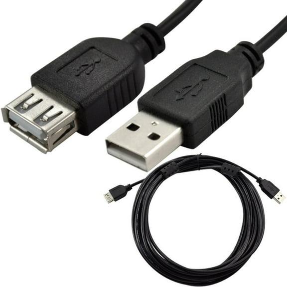 25ft 7.5m usb 2.0 a male plug to a female jack extension cord leads wire cable