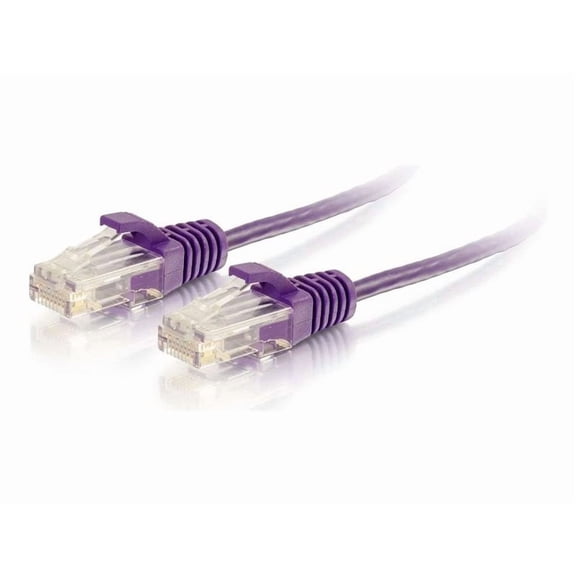 C2G - Patch cable - RJ-45 (M) to RJ-45 (M) - 25 ft - 0.1 in - UTP - CAT 6 - indoor, snagless, stranded - purple