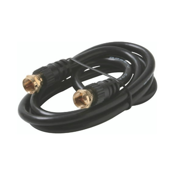 25FT F-F RG59 PATCH CABLE BLK PREMIUM RETAIL BLISTER PACK