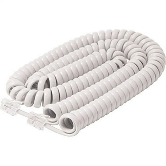 25FT Handset Cord White Premium Retail Blister Pack