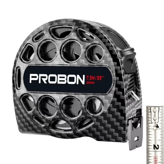 25FT Measuring Tape Hollow Casing Design Durable Stainless Steel Blade Anti-Glare Single-Sided Scale Rust Resistant