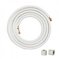 thumbnail image 1 of 25FT Mini Split Line Set - 1/4 & 3/8 O.D Copper Pipes with Triple-Layer Insulation, Ideal for Mini Split AC Refrigerant, HVAC Applications, and Heating Pump Systems - Includes Wrapping Strips for Easy, 1 of 7