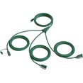 25FT Outdoor Extension Cord, Weatherproof Wire with Multiple Outlets, 3