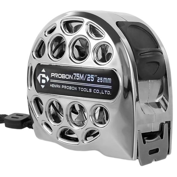 25FT Retractable Tape Measure Stainless Steel Waterproof Double Sided Scale (silver+gray )