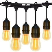 25FT Waterproof LED Outdoor String Lights,Warm White Patio Lights, for Backyard Garden Patio Pergola Gazebo Bistro Bedroom Christmas Wedding Party