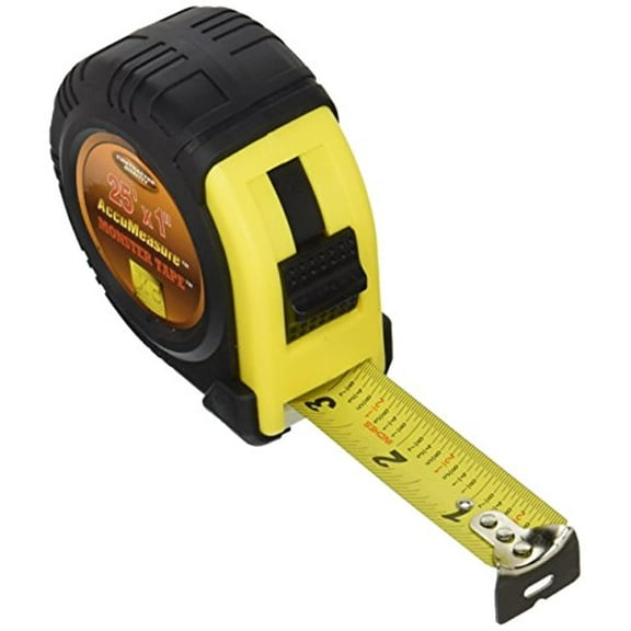 25FT. x 1"wide Rubber Covered Case TAPE MEASURE Power Locking