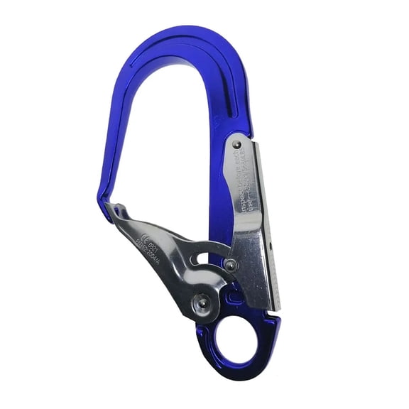 25Fkn Heavy Duty Rock Climbing Caving Fall Protection Harness Lanyard Spring Automatic Lock Fall Arrest Carabiner Snap Hook