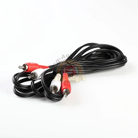 25Ft Rca Audio Cable 2 Rca Male To 2 Rca Male M/M Stereo Audio Patch Cord Cable