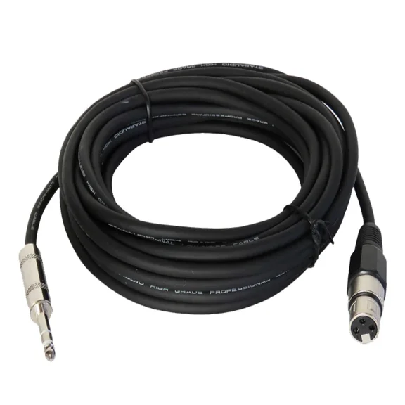 25Ft Xlr Quarter Inch Stereo Cable To 3-Pin Xlr Female Pa Speaker Cable Stage