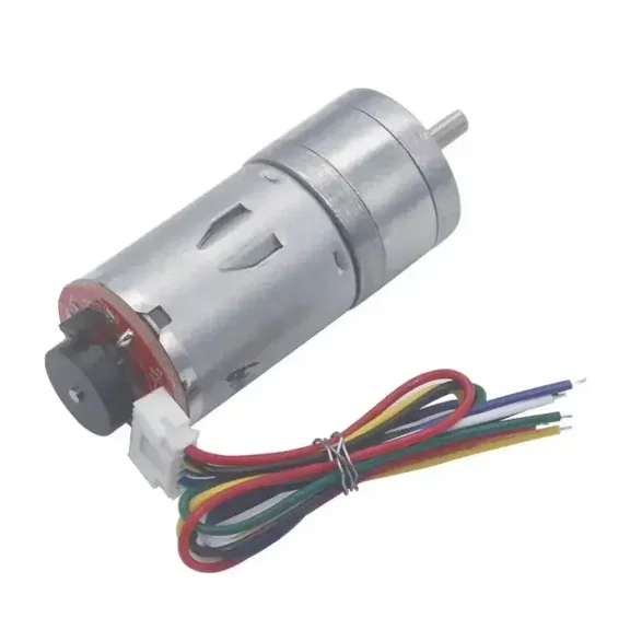 25GA370 DC Geared Motor with Encoder and Speed Dial High Power and Torque 6V 12V 24V JGA25-370B