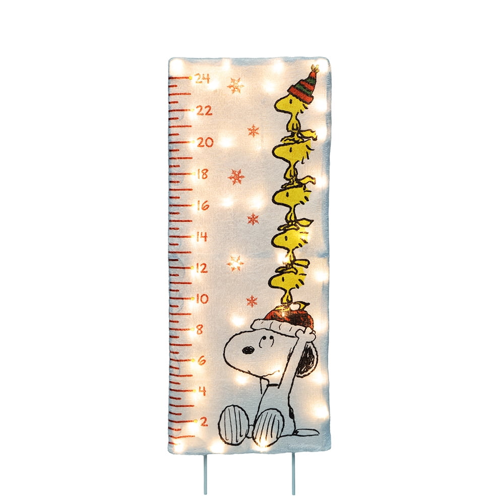 Product Works 130614 25 in. Peanuts Snoopy & Woodstock Snow Ruler ...