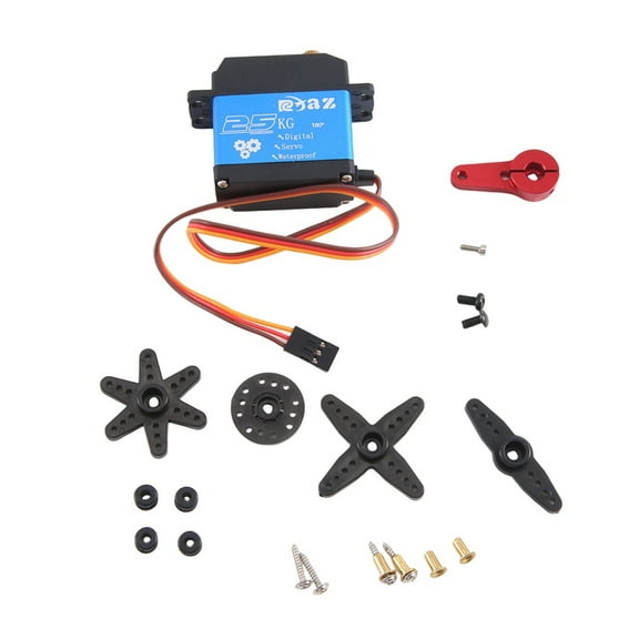 25KG Short Body Servo 4412LV 180 Digital Metal Gear Low Profile with Metal Arm for 1:10 1:12 RC Car SCX10 TRX4,1 set x RC Car Short Body Servo