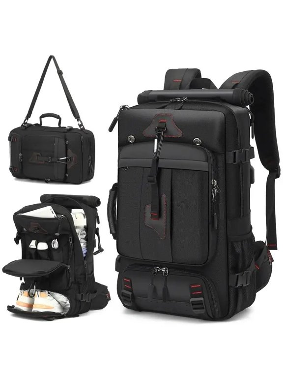 25L/36L/50L Travel Backpack with USB Charging Port for Men, Large Capacity Casual Laptop Backpack for Boarding & Business Trip
