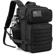 25L/45L Durable Nylon Hiking Backpack for Men, Multi-Day Camping & Travel Backpack with MOLLE System & Side Bottle Pockets