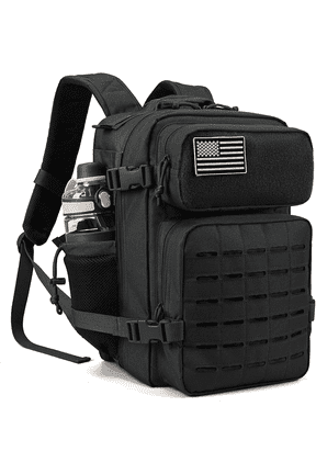 25L/45L Durable Nylon Hiking Backpack for Men, Multi-Day Camping & Travel Backpack with MOLLE System & Side Bottle Pockets