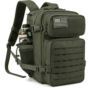 25L/45L Durable Nylon Hiking Backpack for Men, Multi-Day Camping & Travel Backpack with MOLLE System & Side Bottle Pockets