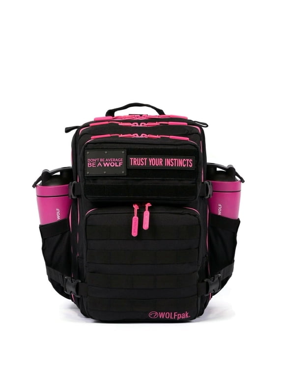 25L Backpack Black Neon Pink