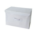 25L Double Lid Storage Box For Quilts Clothes Sorting Box Foldable Wardrobe Underwear Pants