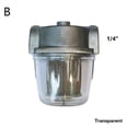 thumbnail image 1 of 25L/H CX Oil Strainer Filter Full Aluminum Transparent Cup 1/4" 3/8" Small Diesel Fuel Filter Burner and Boiler Accessories, 1 of 4