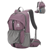 25L Hiking Backpack with Helmet Holder and Rain Cover, Lightweight Camping Travel Day pack Cycling Backpack for Women Men Purple