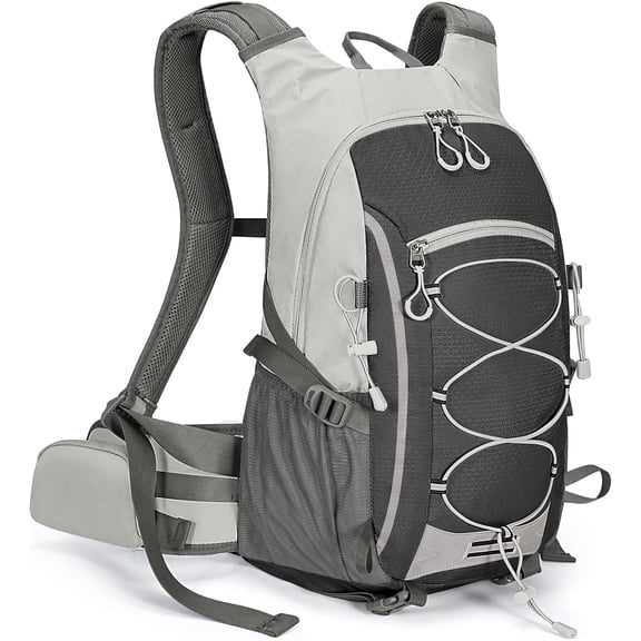 25L Hiking Backpack with Rain Cover Lightweight Hiking Daypack for Travel Camping Outdoors Knapsack for Men Women (Black)