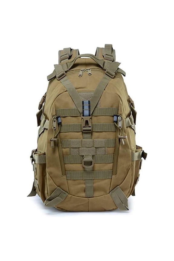 25L Laptop Backpack Travel Daypack, 900D Water-Resistant Hiking Backpack with Independent 15.6" Computer Compartment & Modular Attachment System for Work Camping