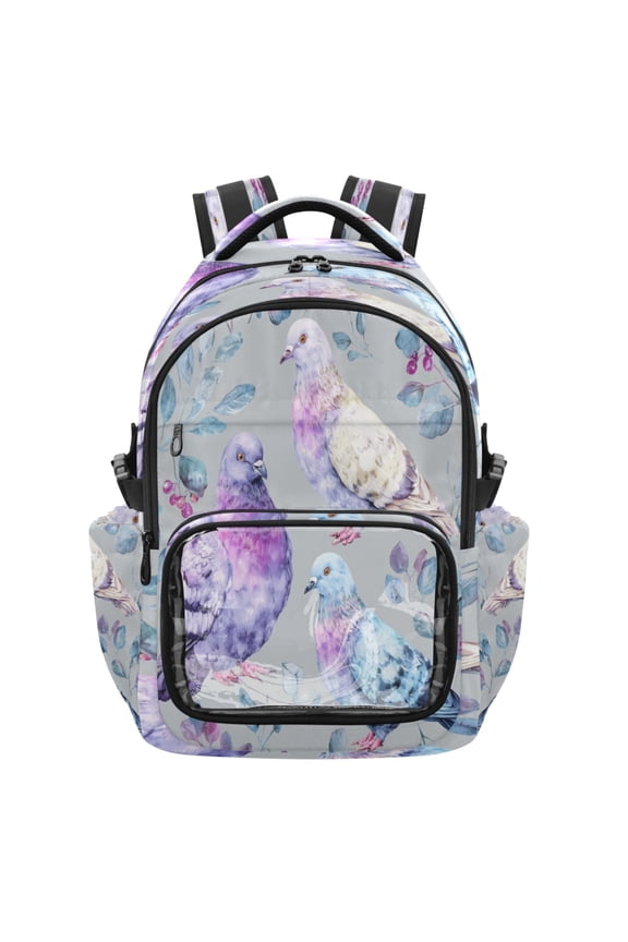 25L PVC Casual Backpack, Waterproof Large Capacity Backpack for Student Commute & Short Trips Pigeon