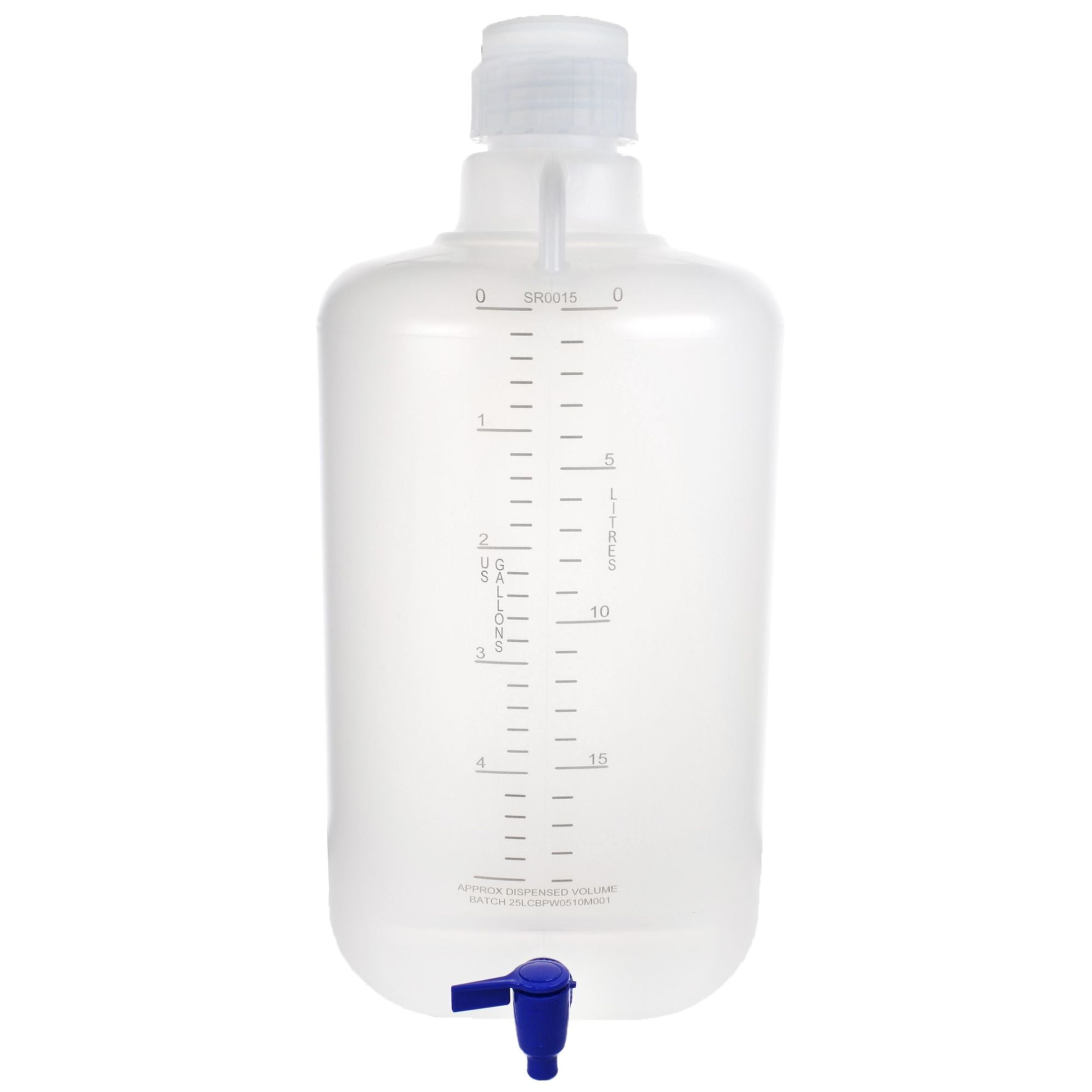 25L Polypropylene Carboy with Silicone-Lined Cap and Spigot ...