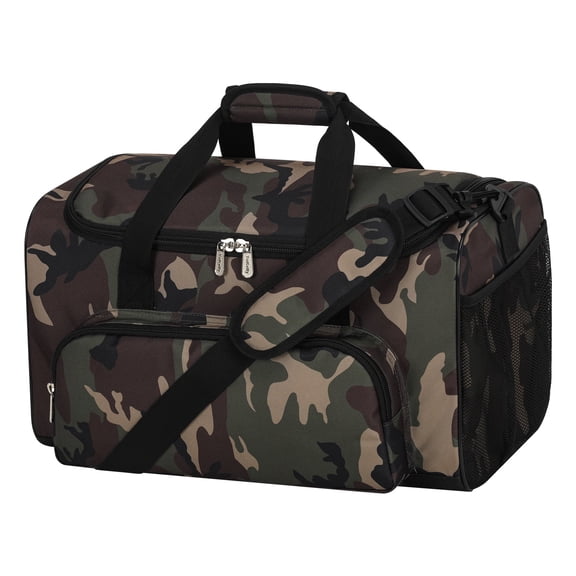 iFARADAY 17 inch Gym Bag with Multiple Pockets for Weekender Overnight Sports, Camouflage