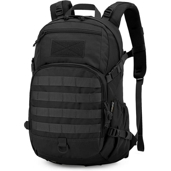 25L Tactical Backpack for Men, Molle Daypack Bug Out Bag for Hiking, Camping, and Commuting, Water-Resistant Military Style Rucksack