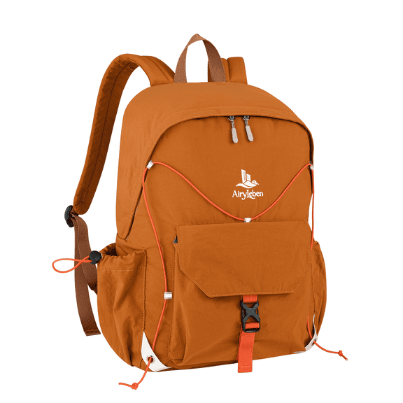 25L Travel Backpack for Women Men, Lightweight College Backpack, Orange | Casual Daypack, Water Resistant Bookbag, Fit 15.6-inch Laptop, Travel Commuting Gym Hiking Work Bag, TSA Friendly