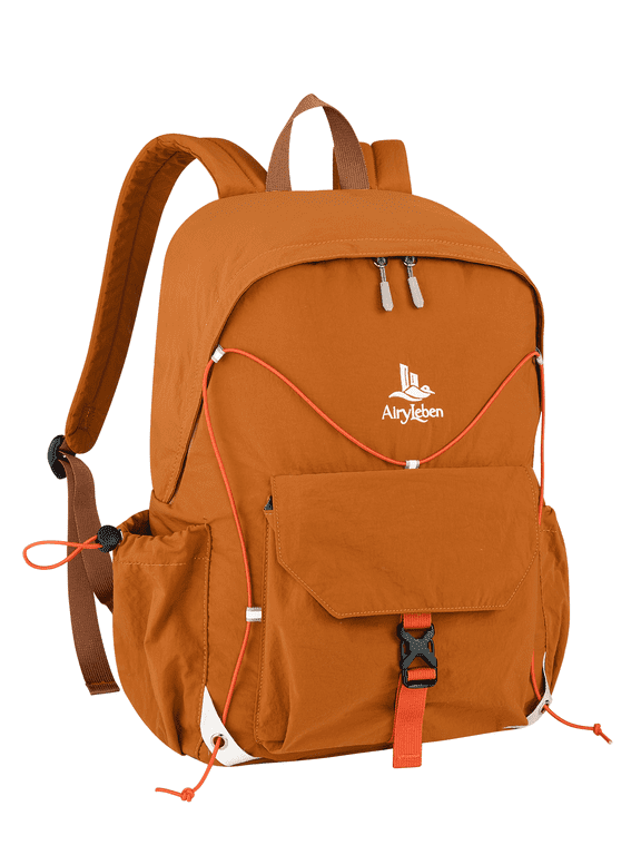 25L Travel Backpack for Women Men, Lightweight College Backpack, Orange | Casual Daypack, Water Resistant Bookbag, Fit 15.6-inch Laptop, Travel Commuting Gym Hiking Work Bag, TSA Friendly